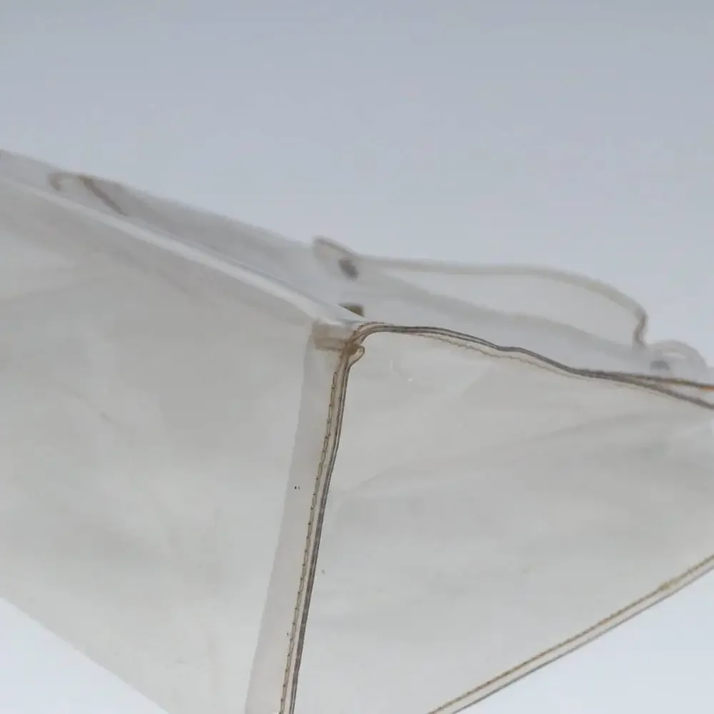HERMES Vinyl Kelly Hand Bag Vinyl Clear Auth 79847 - Picture 11 of 16